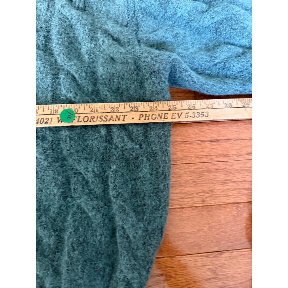 And Now this Revolve | Chunky Cable Knit XL Blue Sweater Wool Blend Winter - Picture 9 of 11